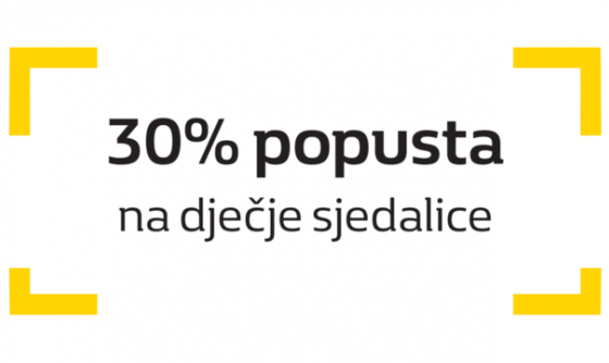 30% popusta na dječje sjedalice