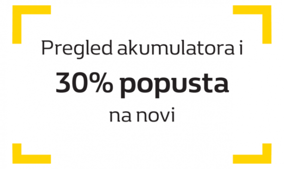 Pregled akumulatora i 30% popusta na novi