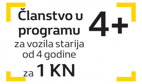 Članstvo u programu 4+ za vozila starija od 4 godine za 1 KN