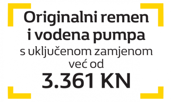 Originalni remen i vodena pumpa s uključenom zamjenom već od 3.361 KN